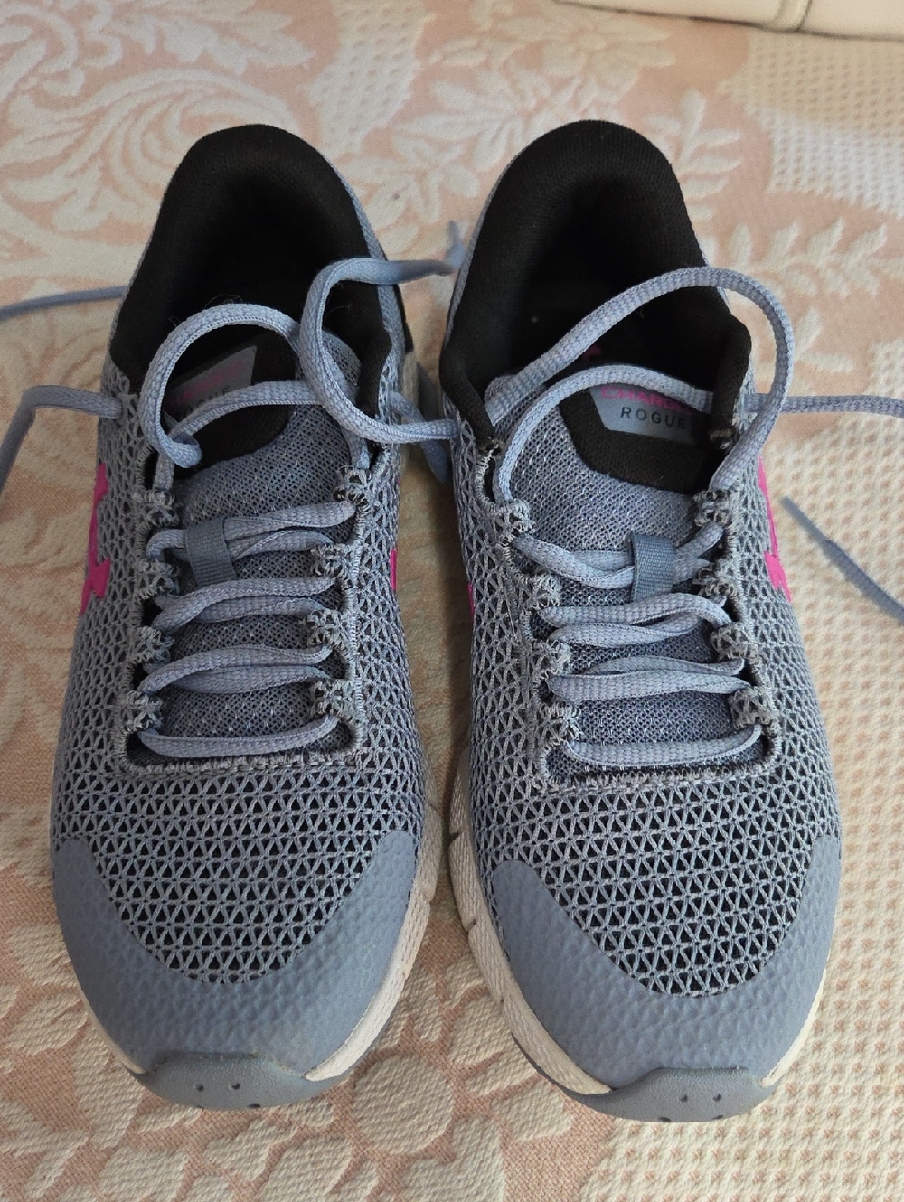 Under Armour Gray and Pink Women's Athletic Sneakers